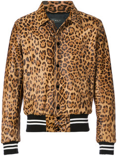 куртка-бомбер с леопардовым рисунком Amiri