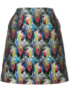 юбка Clovis с жаккардовым узором из перьев Mary Katrantzou