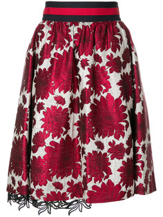 floral jacquard A-line skirt Bazar Deluxe