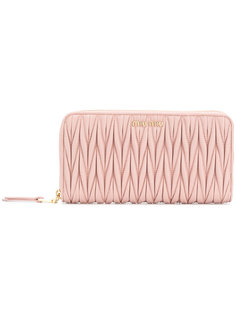 matelassé continental wallet Miu Miu