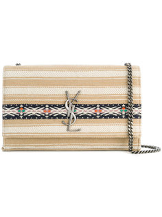 сумка на плечо в полоску с логотипом Saint Laurent