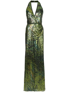 платье халтер с блестками  Elie Saab