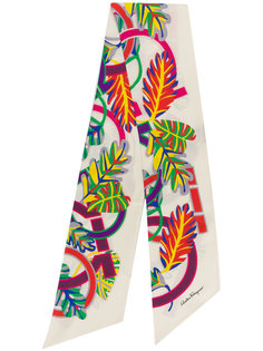 Tropical Gancini print scarf Salvatore Ferragamo
