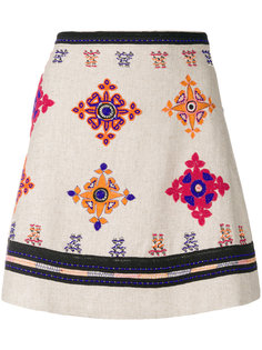 bead embroidered mini skirt Wandering