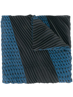 two-tone pleated scarf Emporio Armani
