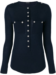 топ с отделкой пуговицами  Balmain