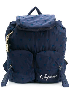 embroidered multi-pocket backpack See By Chloé