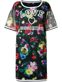 платье-футболка с цветочным принтом Love Moschino