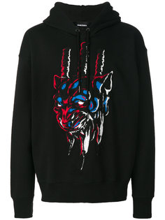 толстовка с капюшоном и вышивкой  Diesel