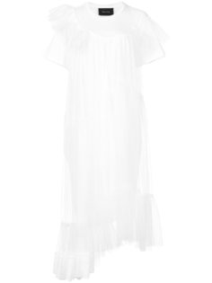 платье-миди с отделкой тюлем в складку Simone Rocha