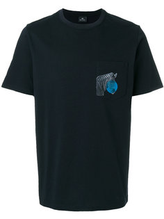 футболка с накладным карманом и нашивкой в виде зебры Ps By Paul Smith