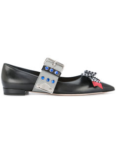 bow strap ballerina shoes Miu Miu