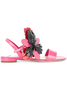 flower appliqué sandals Miu Miu