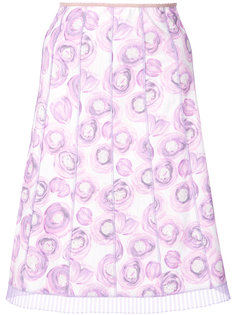 юбка с цветочным рисунком и плиссировками Marc Jacobs