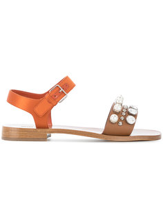 embellished strap sandals Miu Miu