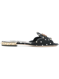 embellished polka dot slippers Dolce & Gabbana