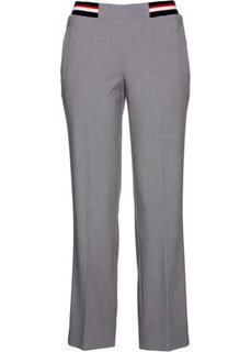 Брюки без застежки (серый меланж) Bonprix