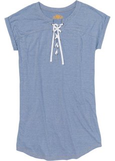 Ночная рубашка с имитацией денима (синий джинсовый меланж) Bonprix
