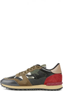 Комбинированные кроссовки Valentino Garavani Camouflage с принтом Valentino