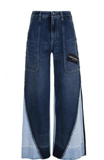 Расклешенные джинсы с потертостями и завышенной талией Dolce &amp; Gabbana