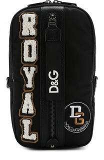 Текстильный рюкзак на одно плечо с кожаной отделкой Dolce &amp; Gabbana