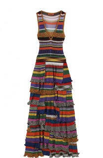 Вязаное платье-макси с многоярусной юбкой Missoni