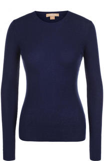 Однотонный кашемировый пуловер с круглым вырезом Michael Kors Collection