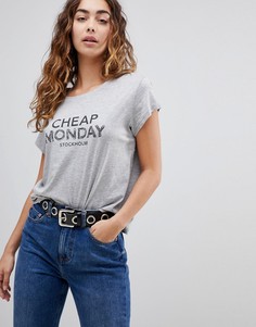Футболка с логотипом Cheap Monday Have Doodle - Розовый