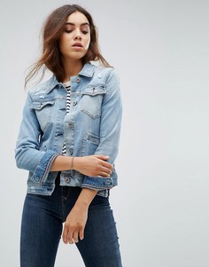 Джинсовая куртка с принтом звезд Tommy Hilfiger Denim - Синий