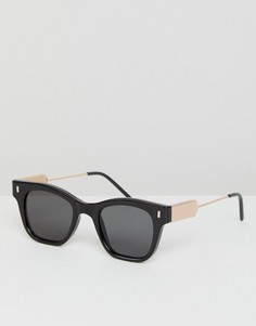 Большие круглые солнцезащитные очки черного цвета Esprit - Черный