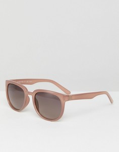 Розовые круглые солнцезащитные очки Esprit - Розовый