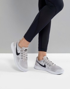 Серебристые кроссовки Nike Running Free Run - Серебряный