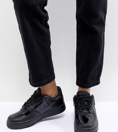 Женские черные лакированные кроссовки Nike Air Force 1 07 - Черный