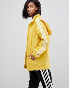 Желтая спортивная куртка с капюшоном и тремя полосами adidas Originals adicolor - Желтый