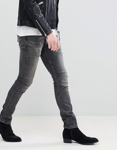Черные выбеленные джинсы скинни AllSaints - Черный