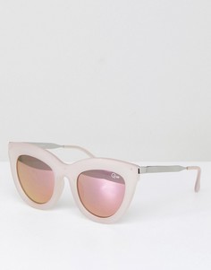 Солнцезащитные очки кошачий глаз Quay Australia Eclipse - Розовый