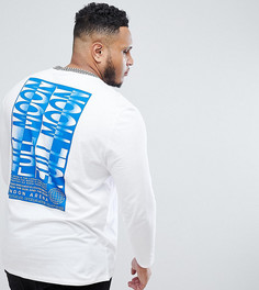 Свободная футболка с принтом ASOS PLUS - Белый