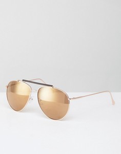 Квадратные солнцезащитные очки в золотистой оправе AJ Morgan Skyward - Золотой