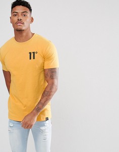 Желтая обтягивающая футболка 11 Degrees - Желтый