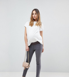 Серые джеггинсы с завышенной талией и посадкой под животом ASOS MATERNITY RIVINGTON - Серый