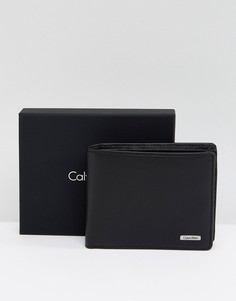 Кожаный бумажник с кармашком для мелочи Calvin Klein 5CC - Черный