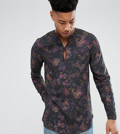 Рубашка классического кроя с цветочным принтом ASOS DESIGN TALL - Черный
