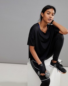 Черная футболка с перфорацией Reebok Training - Черный