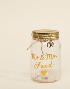 Стеклянная копилка Sass & Belle Mr & Mrs Fund - Мульти