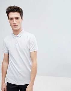 Меланжевая футболка-поло Selected Homme - Серый