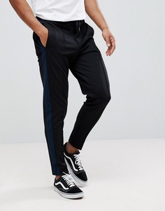 Зауженные брюки с полосками Selected Homme - Черный