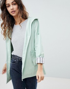Дождевик с манжетами в полоску Miss Selfridge - Зеленый