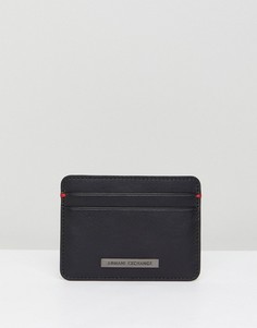 Черный кожаный кошелек для карт Armani Exchange - Черный