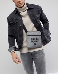Серая сумка для авиаперелетов с логотипом Armani Exchange - Серый