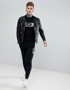Черные джоггеры узкого кроя с логотипом EA7 - Черный